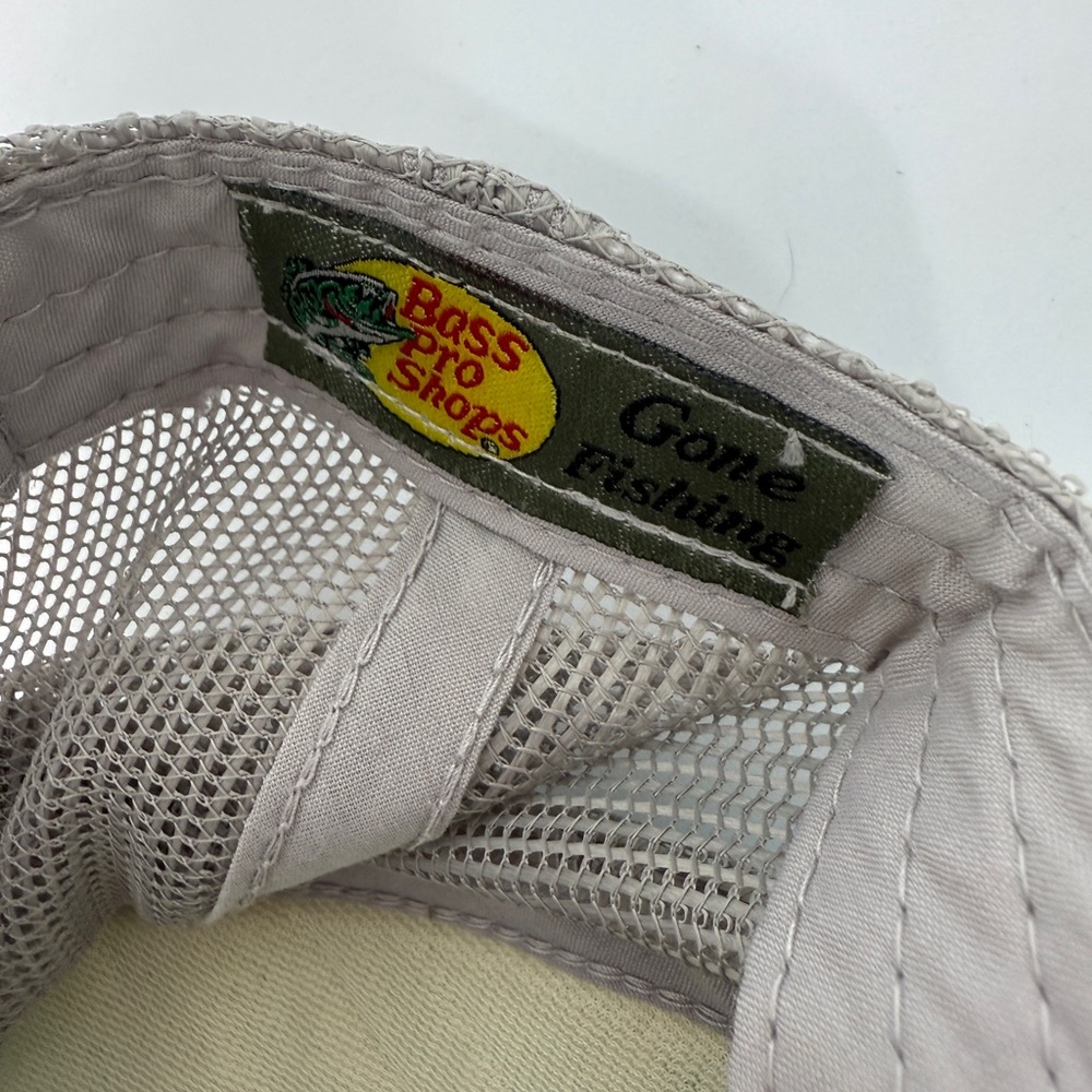 Bass Pro Shops Mesh Trucker Cap Light Cobalt Blue with Gray Mesh Back - Picture 6 of 6
